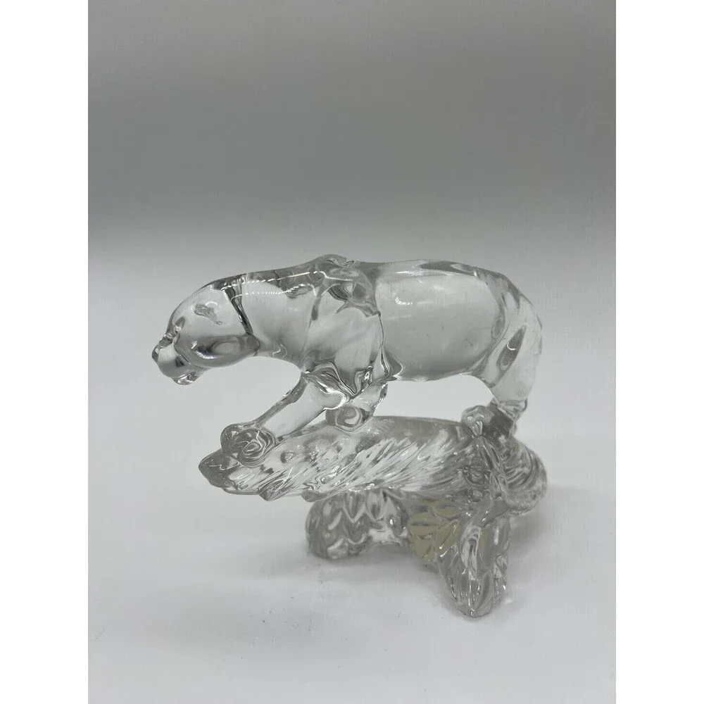 Wonders Of The Wild Crystal Panther Figurine 24% Lead Clear Germany Cat Decor - Picture 3 of 9